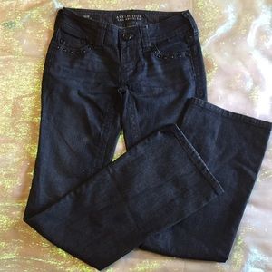 Navy Blue Boot Cut Affliction Jeans